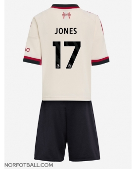 Billige Fotballdrakt Liverpool Curtis Jones #17 Replika Bortedraktsett Barn 2025-26 Kortermet (med bukser)